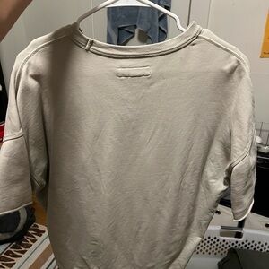 AllSaints Cream Short Sleeve Top